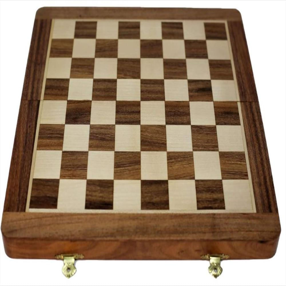 Juego De Ajedrez Magnético De Madera Plegable Portátil img #4