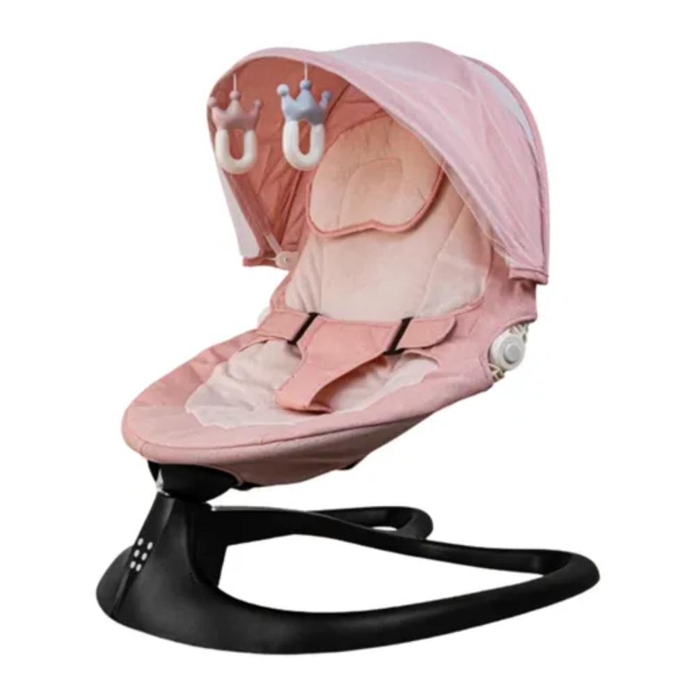 Silla Eléctrica Mecedora Para Bebé Con Bluetooth Movimiento Lateral Color Rosa img #1