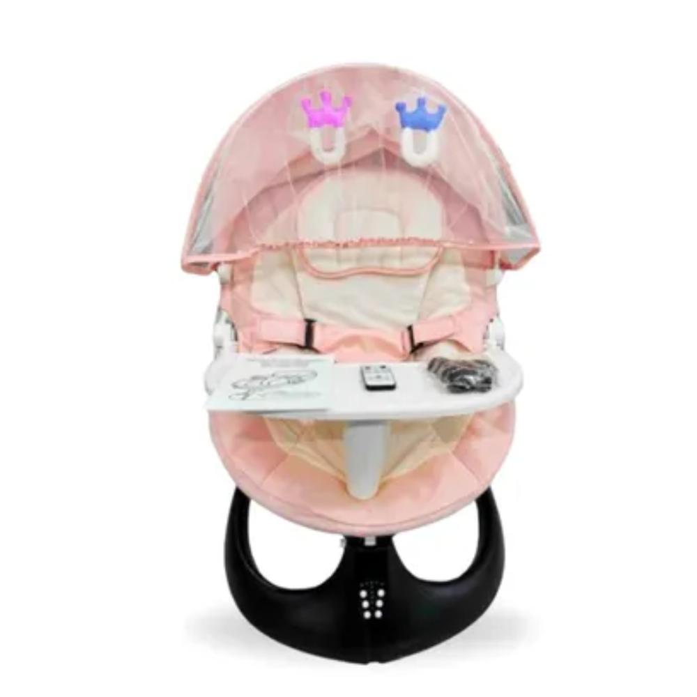 Silla Eléctrica Mecedora Para Bebé Con Bluetooth Movimiento Lateral Color Rosa img #5