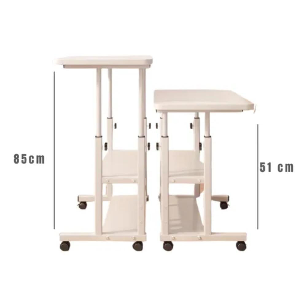 Mesa Escritorio Plegable 3 Niveles Móvil Multiusos Maple Con Ruedas img #3