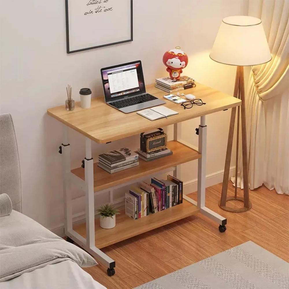 Mesa Escritorio Plegable 3 Niveles Móvil Multiusos Maple Con Ruedas img #5