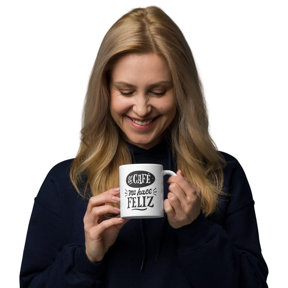 Taza Mug 11 Oz El Café Me Hace Feliz pulgadas img #4