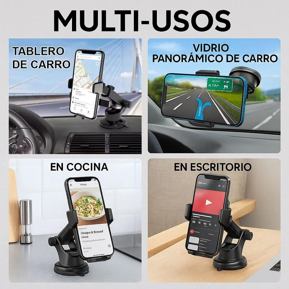 Soporte Celular Carro Chupa Ventosa Tablero Vidrio Holder img #4