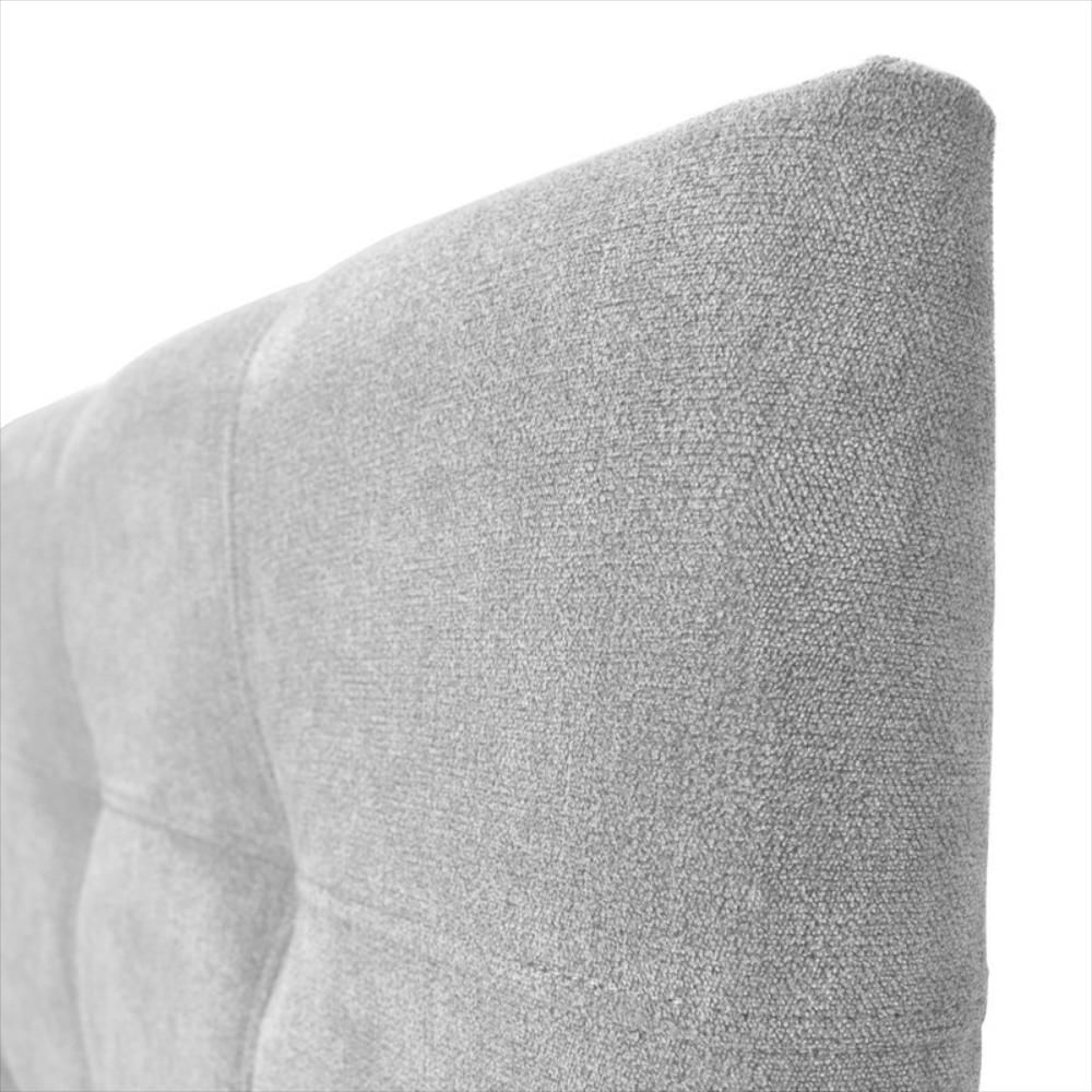 Cabecero Verona Sencillo Capitoneado Tela Plata img #4