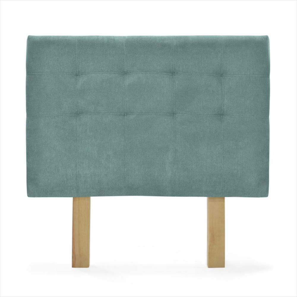 Cabecero Verona Semidoble Capitoneado Tela Petróleo img #1