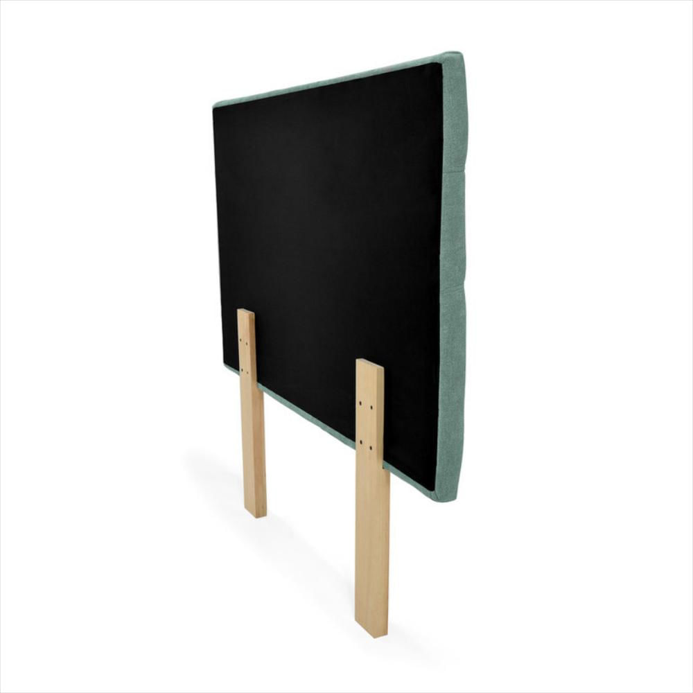 Cabecero Verona Semidoble Capitoneado Tela Petróleo img #2