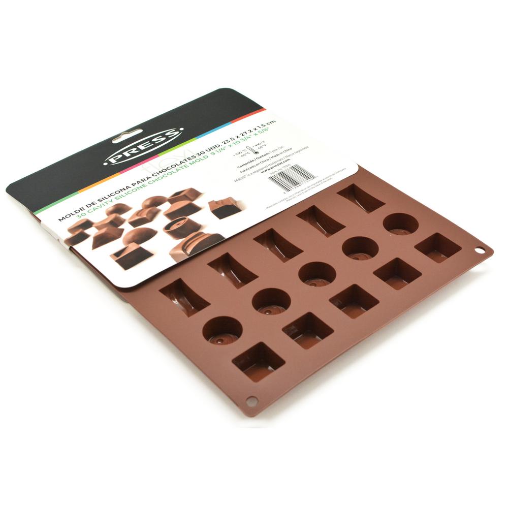 Molde De Silicona Para Chocolates Gelatinas 30 Und. Press 77310 Café img #2