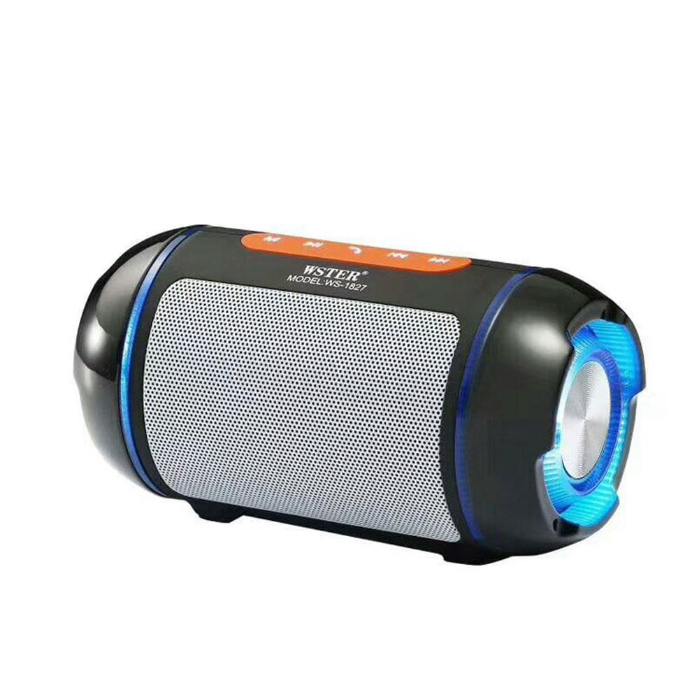 Parlante Radio Fm Mini Bluetooth Ws-1827 Negro img #1