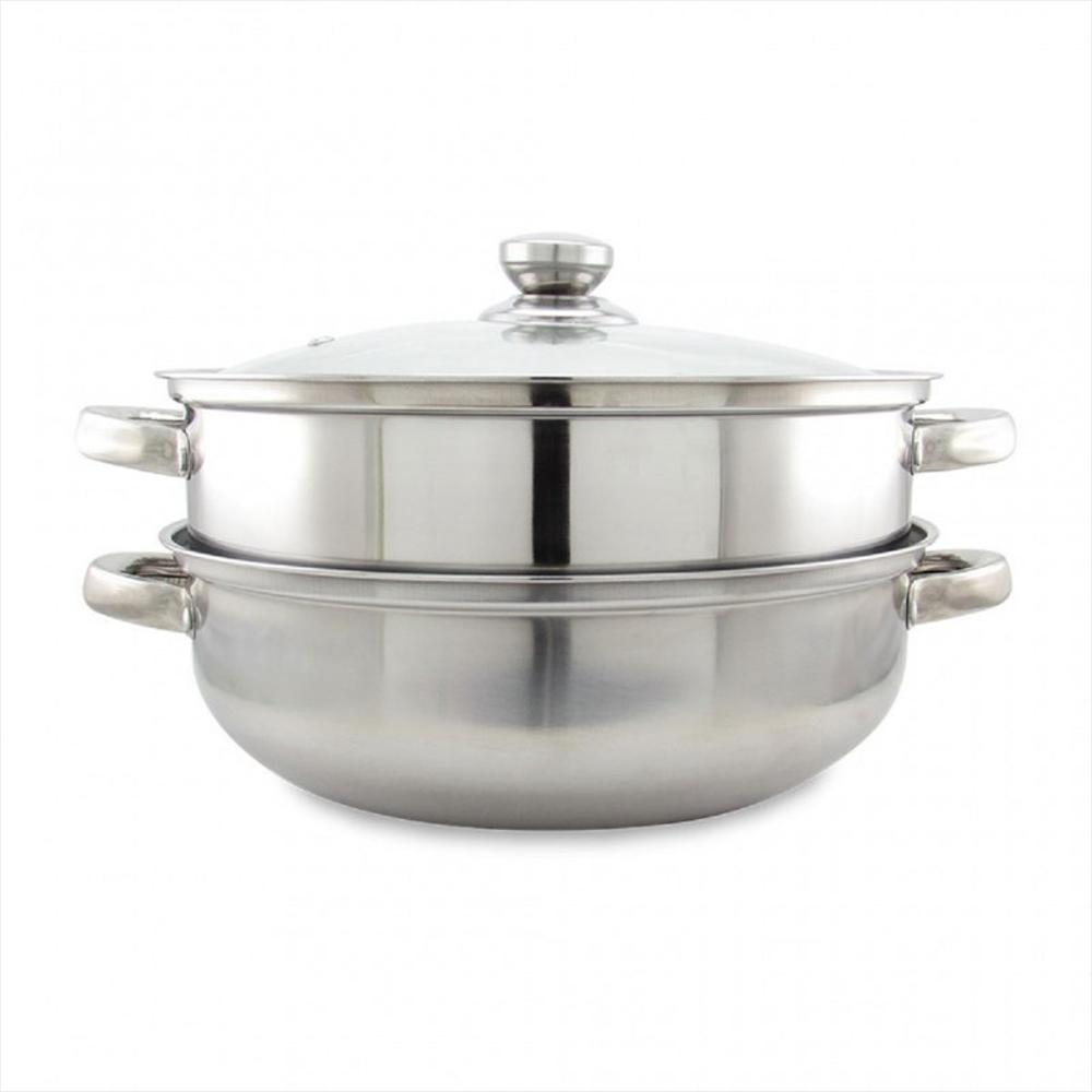 Olla Y Vaporera En Acero Inoxidable Cocción De Alimentos Al Vapor img #2