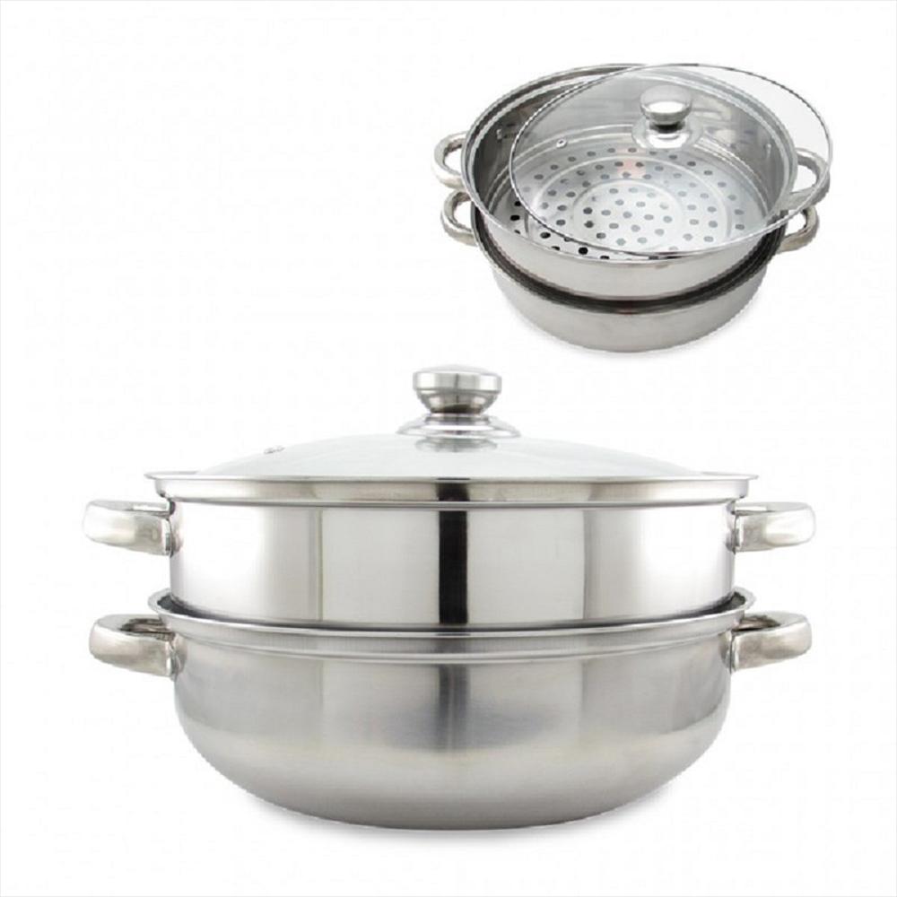 Olla Y Vaporera En Acero Inoxidable Cocción De Alimentos Al Vapor img #5