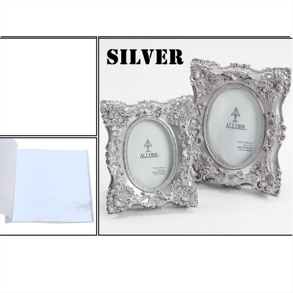 Hojas De Papel Decorativas Artesanal Oro Blanco Plata 50 U img #2