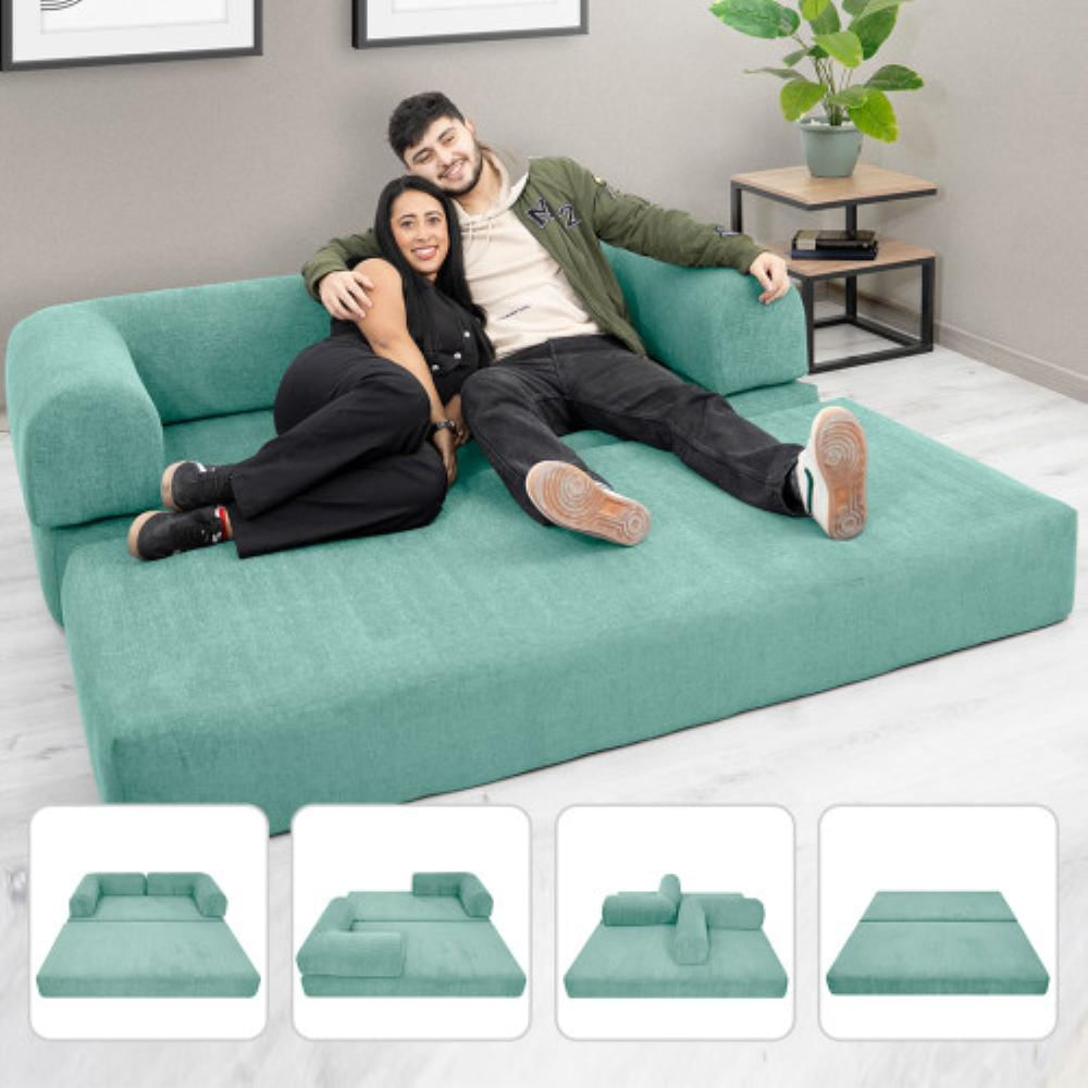 Sofá Cama Miami Verde Menta | Tela S4 img #2