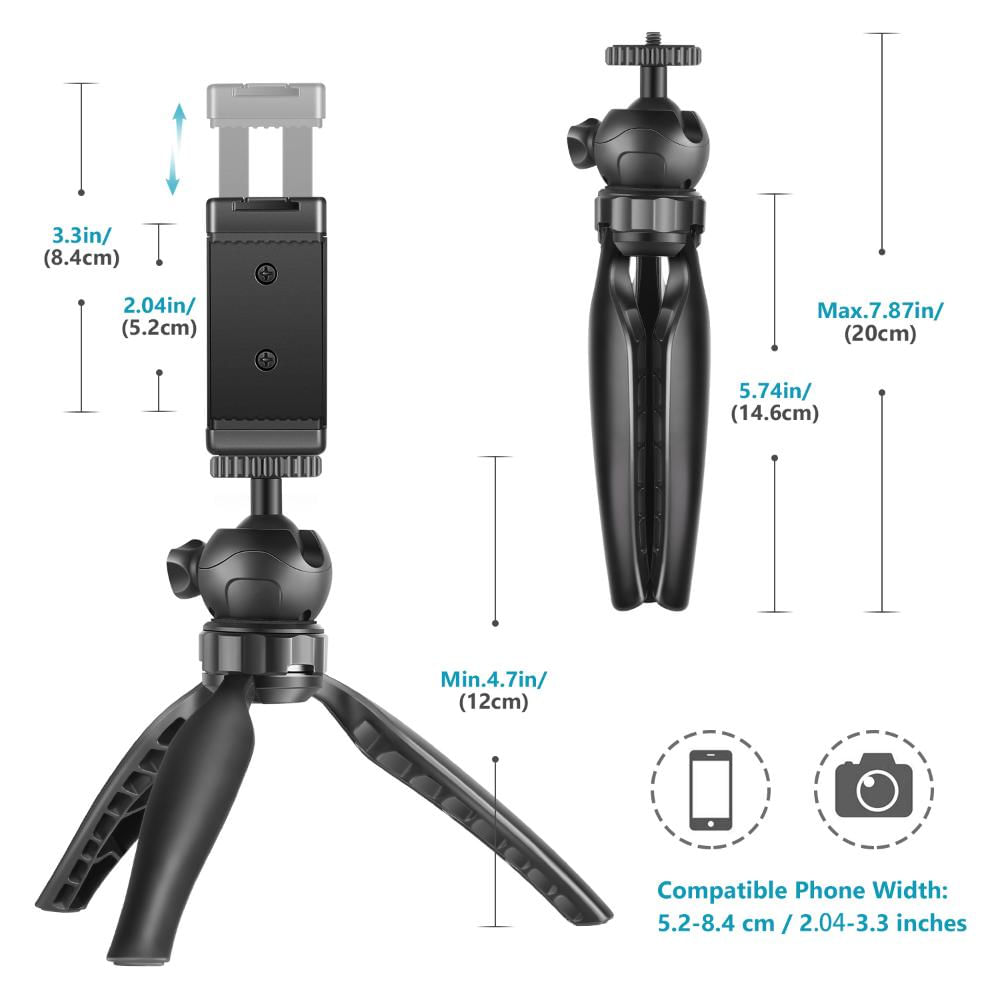 Neewer Mini Trípode Mesa Teléfono Trípode Soporte Con Clip Para Smartphone img #3