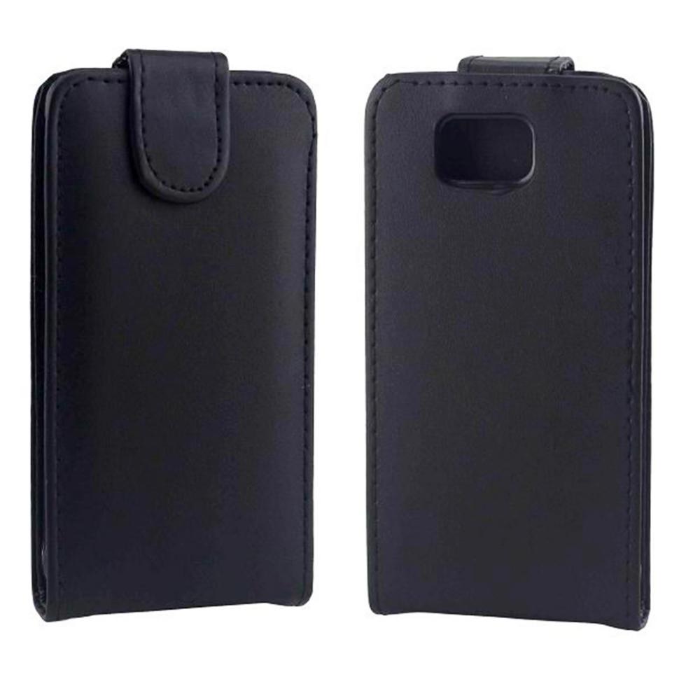 Vertical Flip Magnetic Snap Funda De Cuero Para Samsung Galaxy Alpha / G850f (Negro) img #2