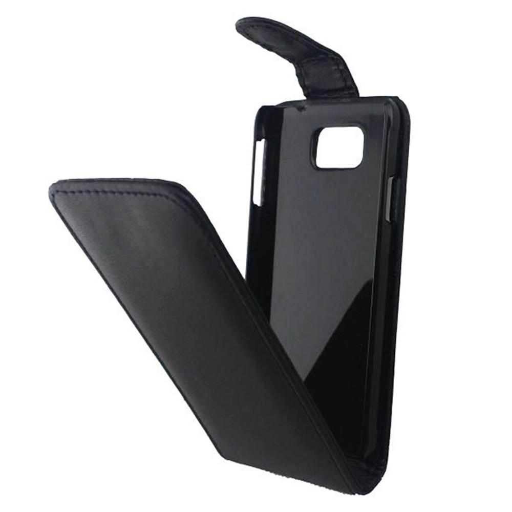 Vertical Flip Magnetic Snap Funda De Cuero Para Samsung Galaxy Alpha / G850f (Negro) img #3