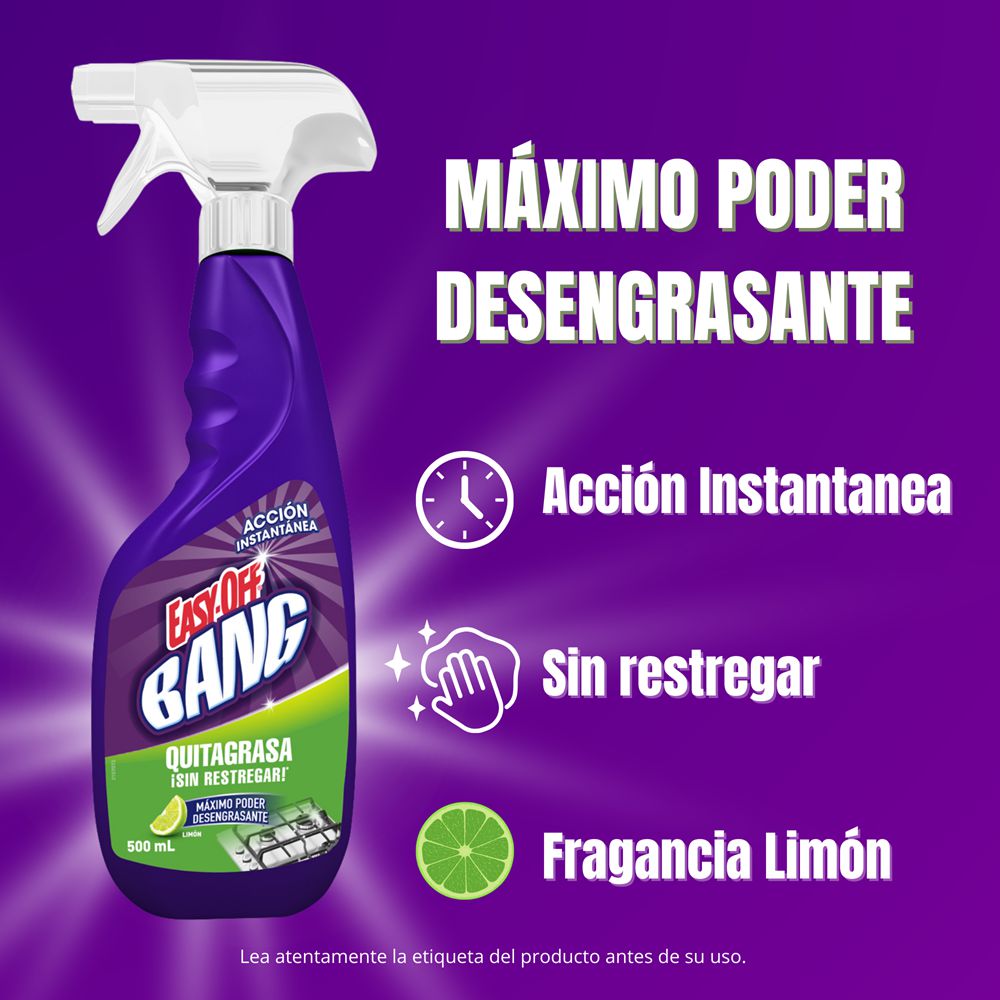 Limpiador multiusos EASY OFF quitagrasa (500  ml) img #2