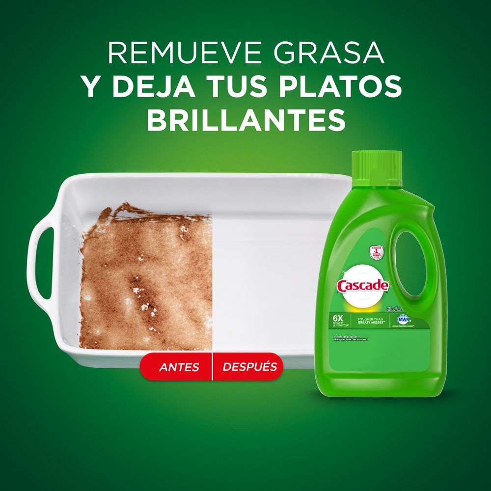 Lavaplatos CASCADE Original aroma fresco con dawn  (1700  ml) img #3