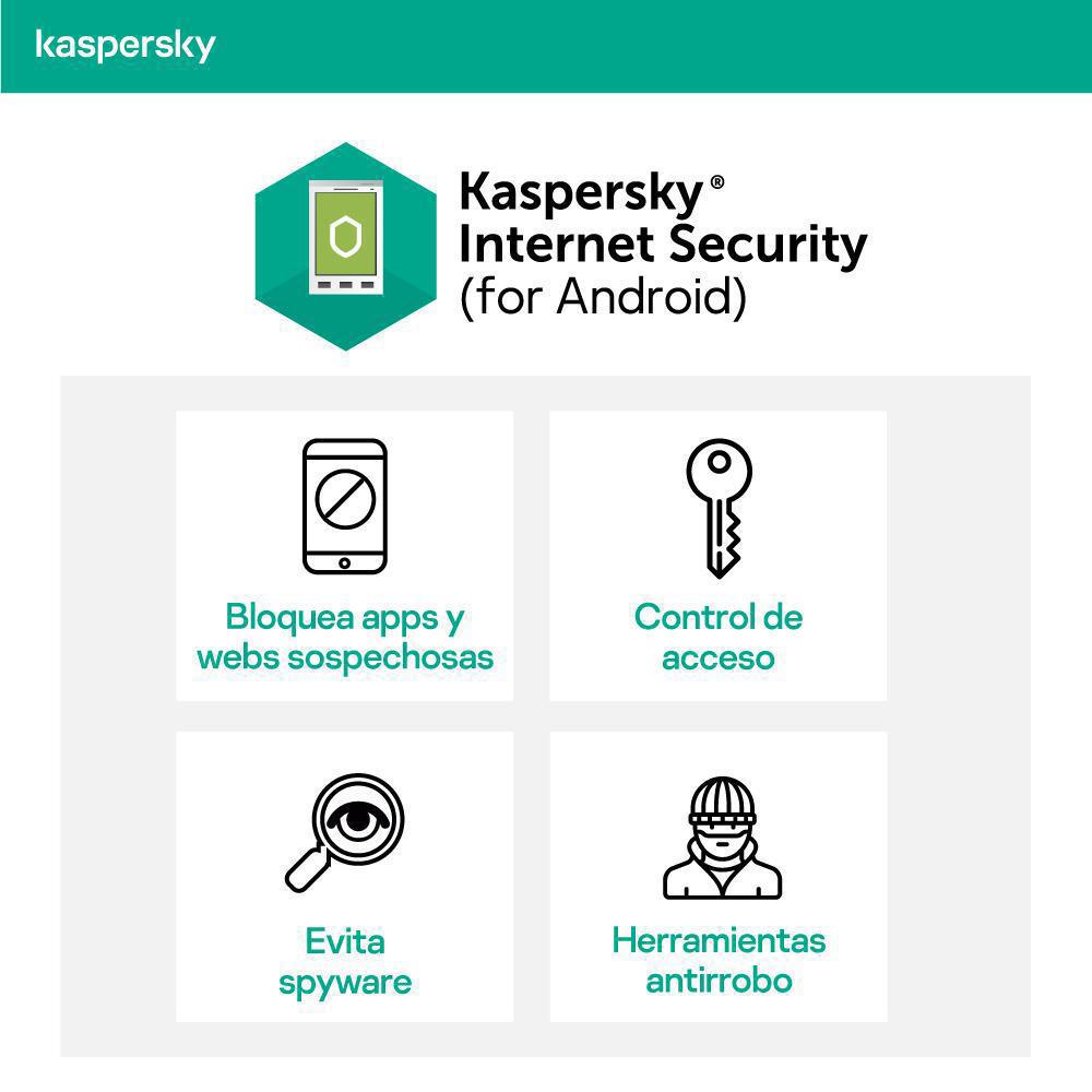 kaspersky Internet Security  Android 1 dispositivo 1 año img #2