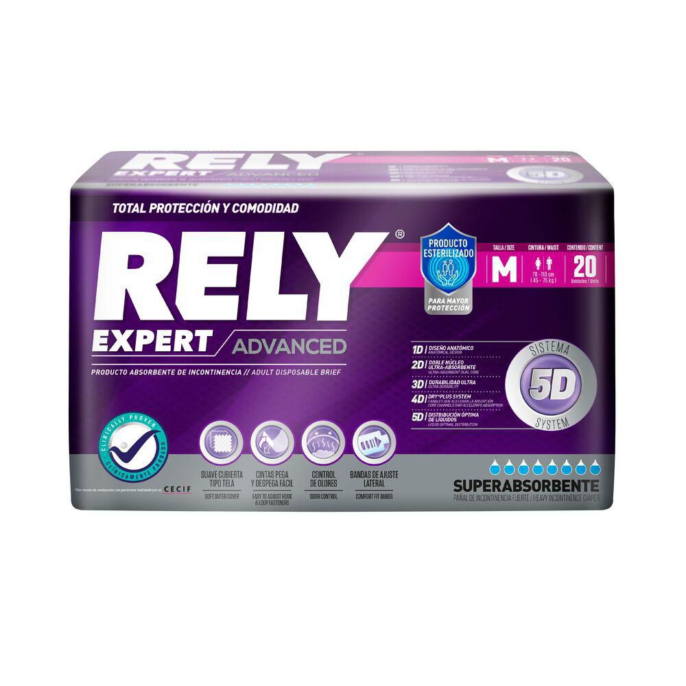 Pañales para adultos RELY advanced talla M (20  und) img #1