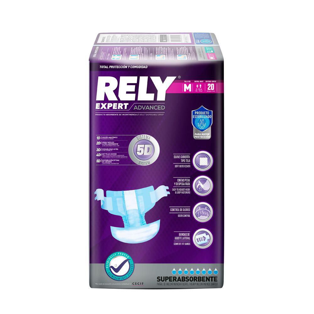 Pañales para adultos RELY advanced talla M (20  und) img #3