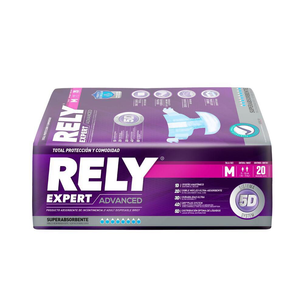 Pañales para adultos RELY advanced talla M (20  und) img #5
