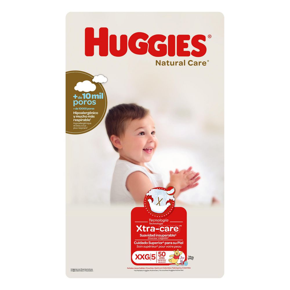 Pañales HUGGIES natural care 5XXG (50  und) img #2