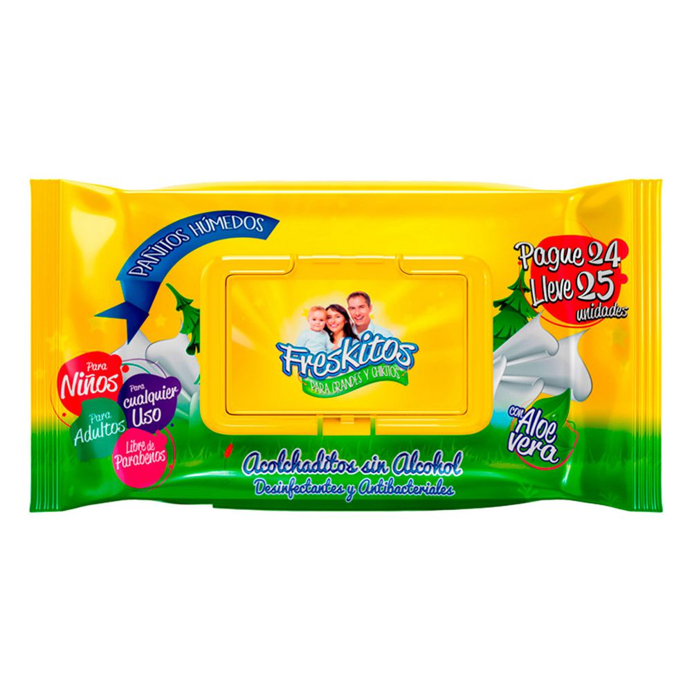 Pañitos húmedos FRESKITOS aloe vera (24  und) img #1