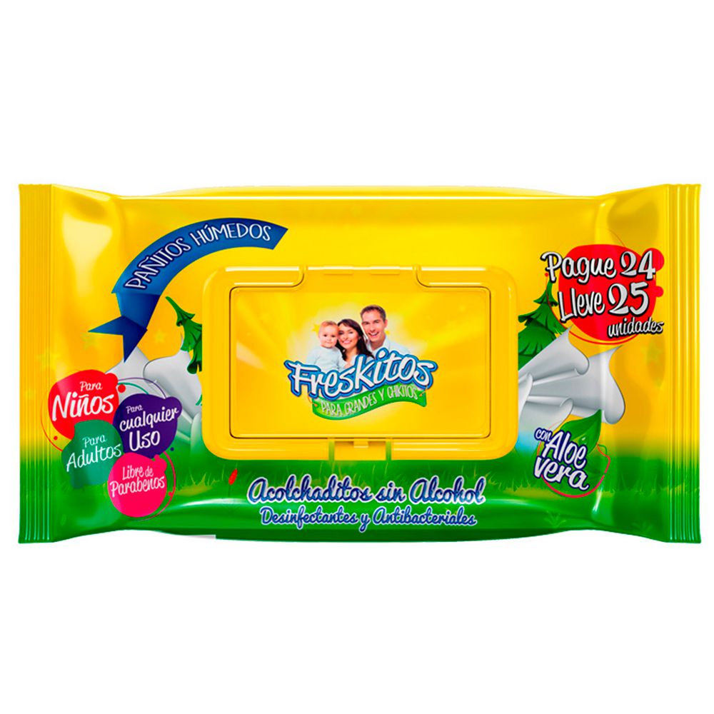 Pañitos húmedos FRESKITOS aloe vera (24  und) img #2