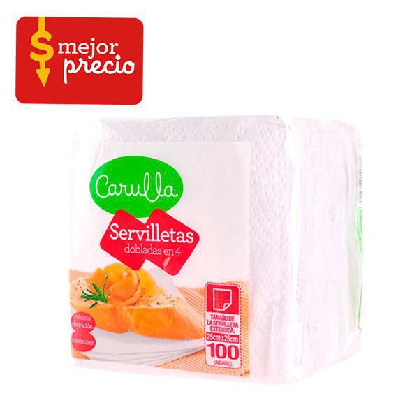 Servilletas CARULLA dobladas en 4 (100  und) img #1
