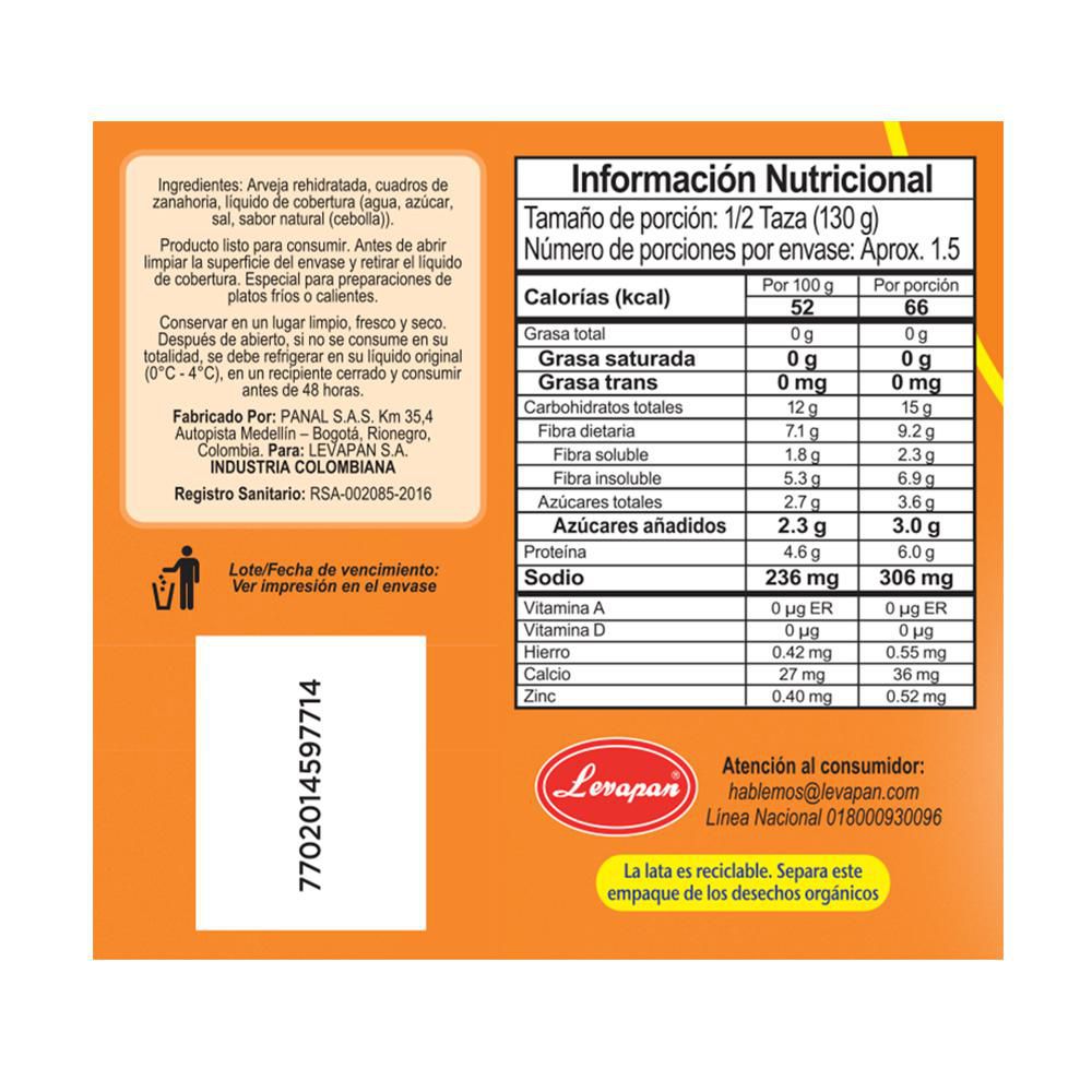 Arveja con zanahoria SAN JORGE Lata (180  gr) img #2