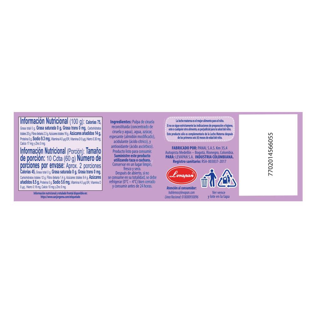 Compota SAN JORGE ciruela frasco (93  ml) img #2