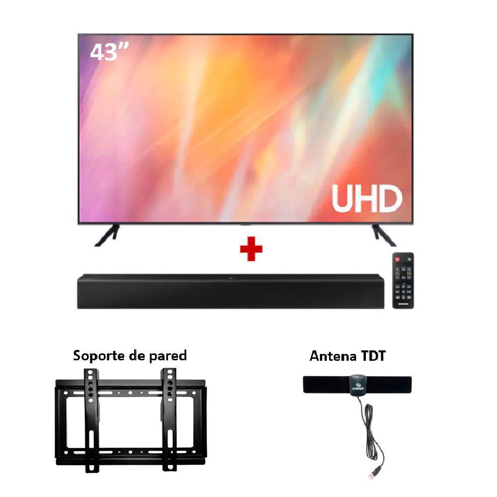 Super Combo Televisor Samsung 43 Pulgadas Au7000 + Barra T400 + Soporte + Antena Tdt img #1