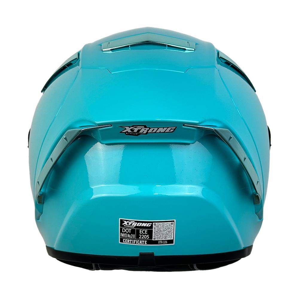 Casco Xtrong Referencia Xtr 326 Sin Grafico Color Turquesa Mate Talla M img #3