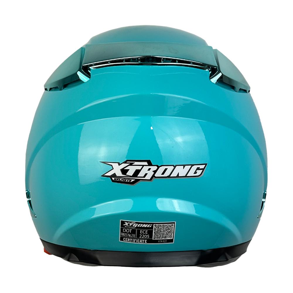Casco Xtrong Referencia Xtr 822 Sin Grafico Color Turquesa Mate Talla M img #4