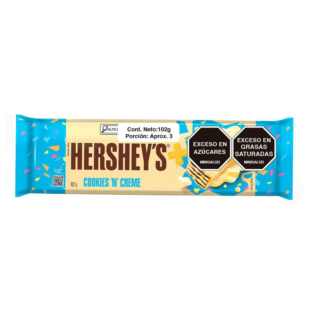 Chocolate Con Galleta HERSHEYS Cookies N Creme (102  gr) img #1