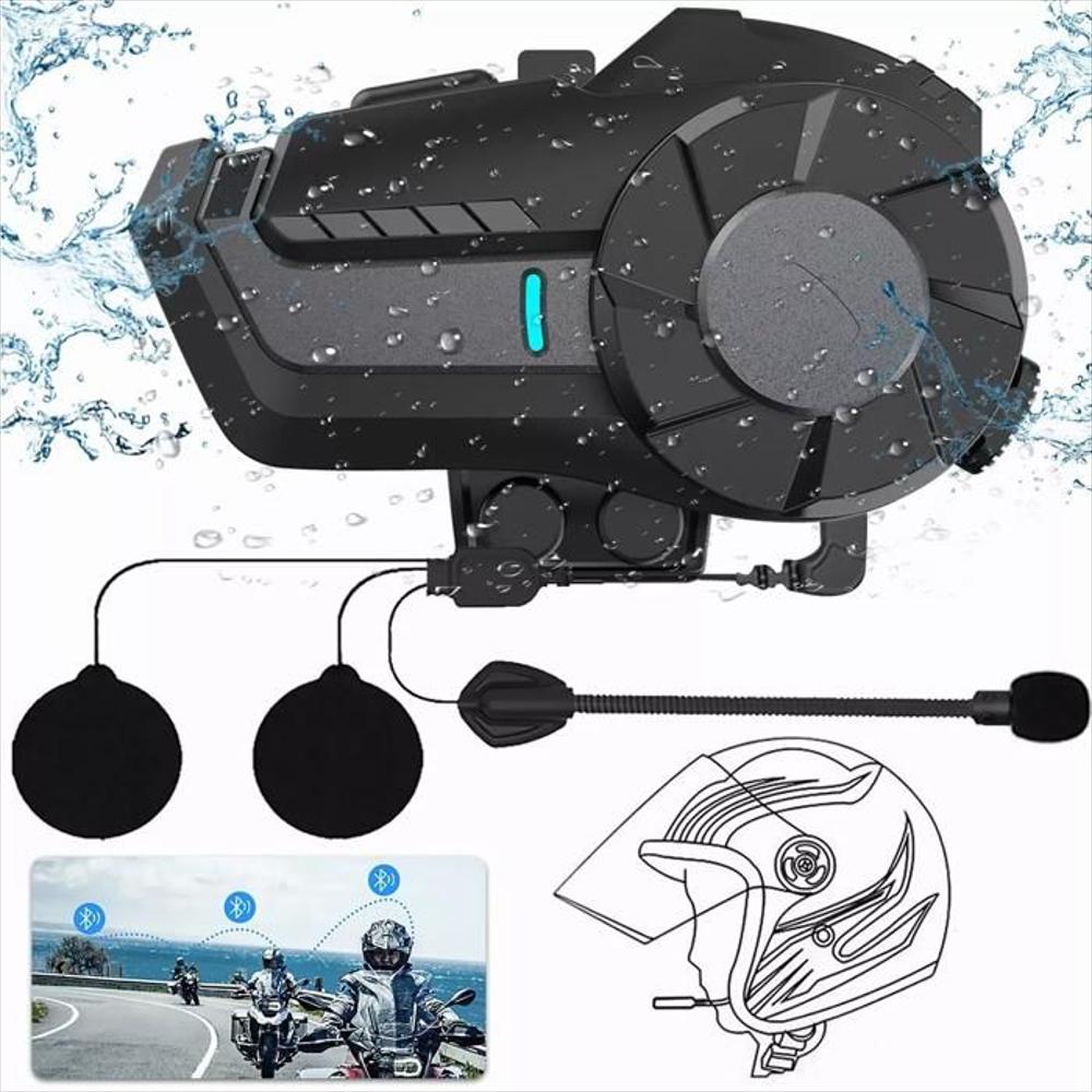 Intercomunicador Motocicleta Para Casco Bluetooth 1Pcs Ip65 img #1