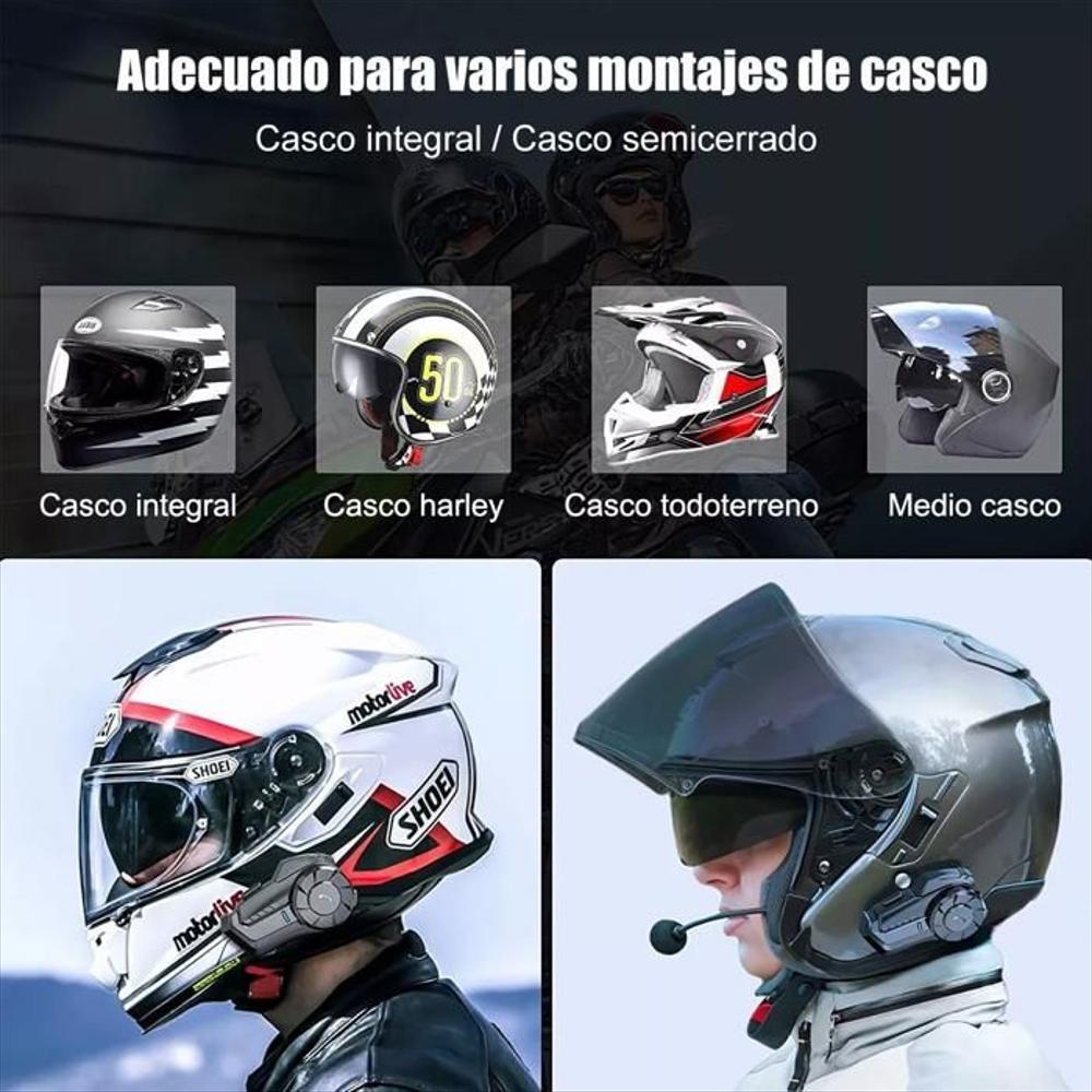 Intercomunicador Motocicleta Para Casco Bluetooth 1Pcs Ip65 img #3