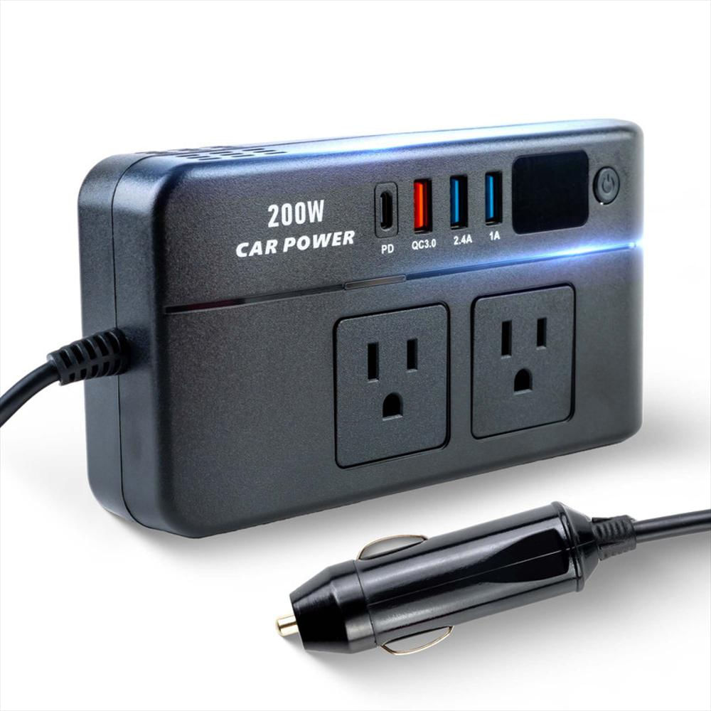 Inversor De Corriente Para Automóvil 200W 12V A 110V Con Usb img #1