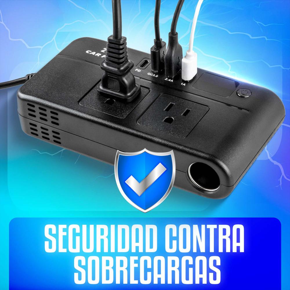 Inversor De Corriente Para Automóvil 200W 12V A 110V Con Usb img #3