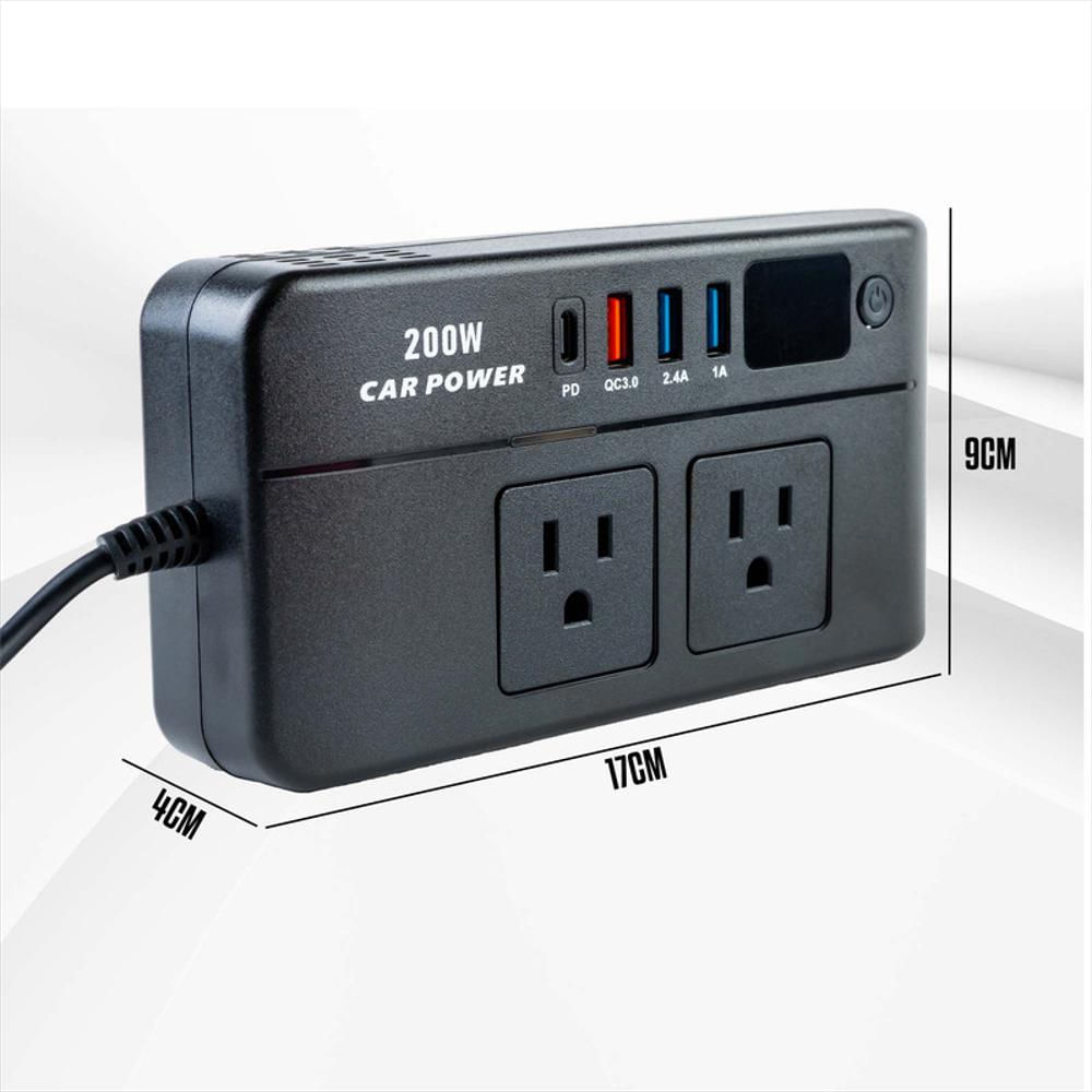 Inversor De Corriente Para Automóvil 200W 12V A 110V Con Usb img #5