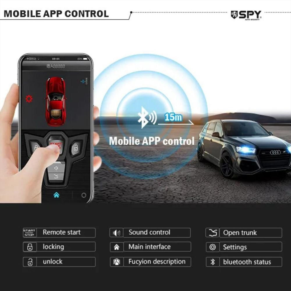 Alarma Spy Para Auto Con Bluetooth 2 Controles Remotos img #5