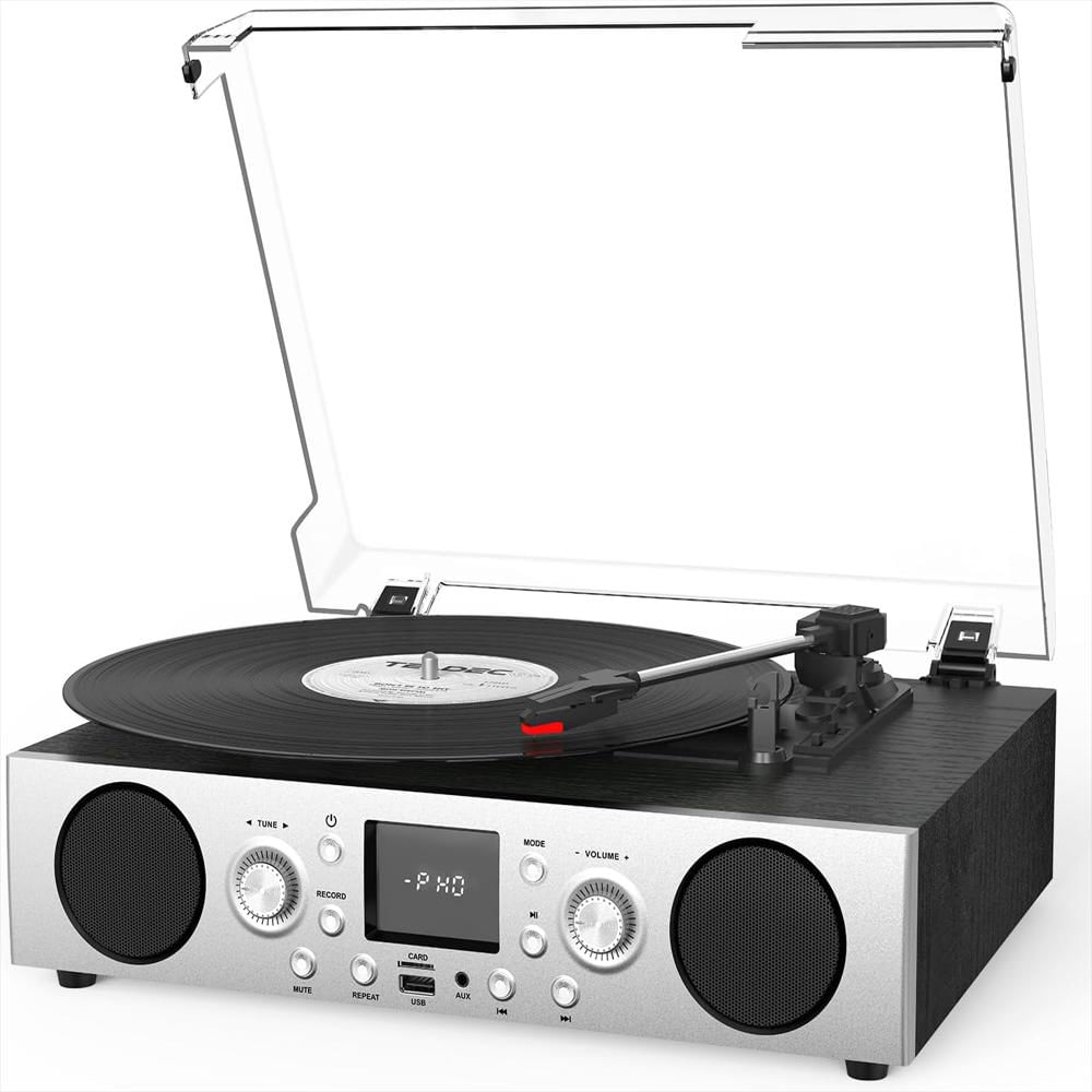 Tocadiscos Vinyls Link Vintage Usb Fm Bluetooth + Tapete img #1