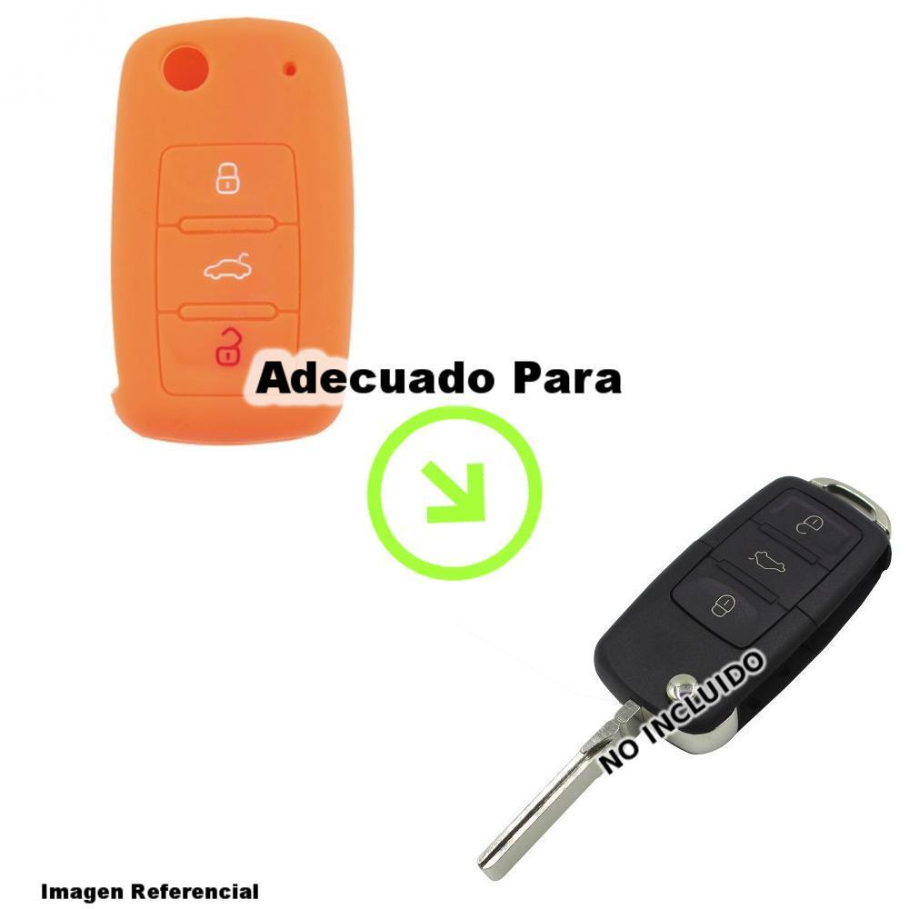 Protector Forro Llave Carro Volkswagen Polo Gol Eos Naranja img #5
