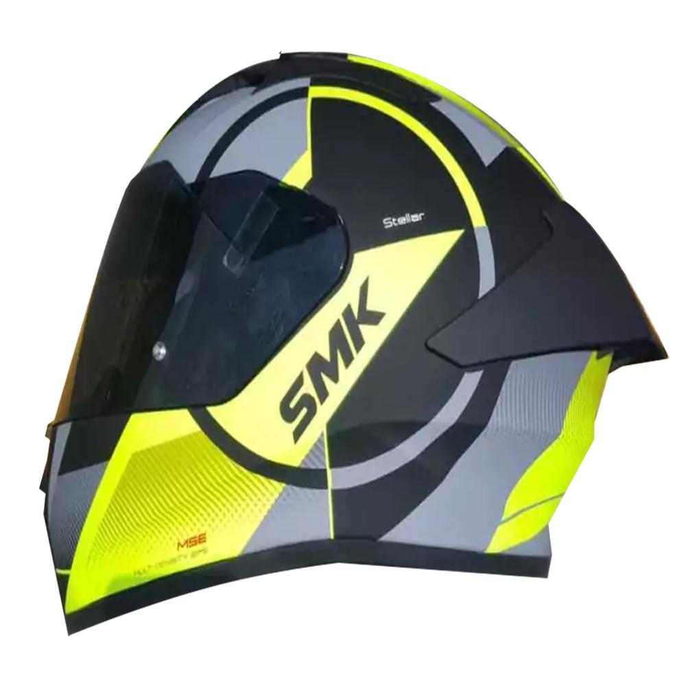 Casco Smk Stellar Faro Verde + Visor Adicional Talla M 58 Cm img #1