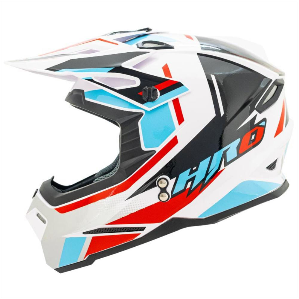 Casco Hro Mx 03 Riffe Blanco Azul Talla L img #1