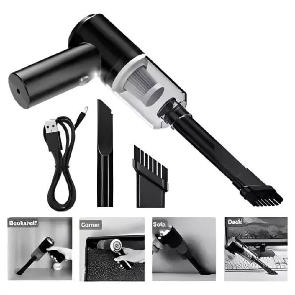 Mini Aspiradora Portátil 3 En 1 Recargable Usb Hogar Carro img #3