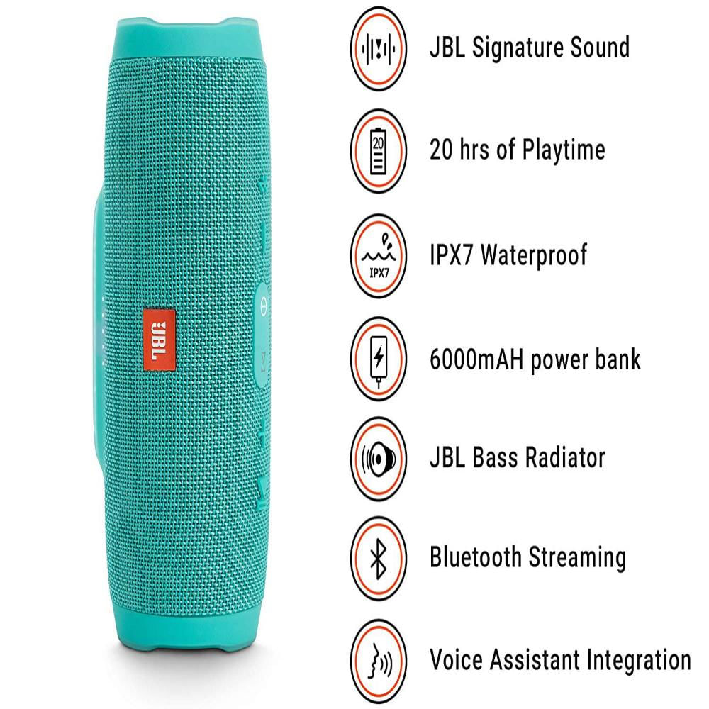 Parlante Jbl Charge 3 Bluetooth Sumergible Verde menta img #2