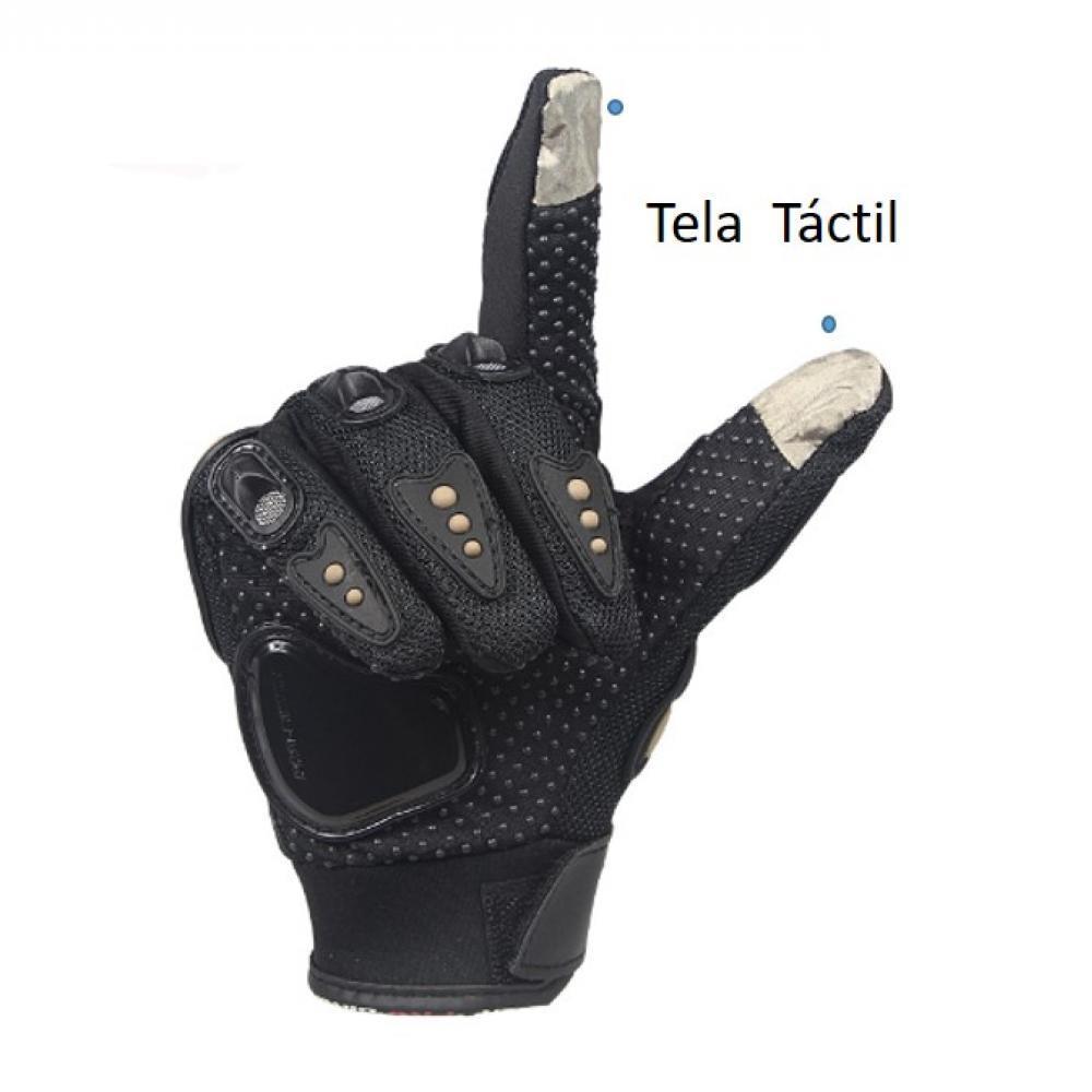 Guantes Para Moto Pro Biker Táctiles Con Protección M img #3