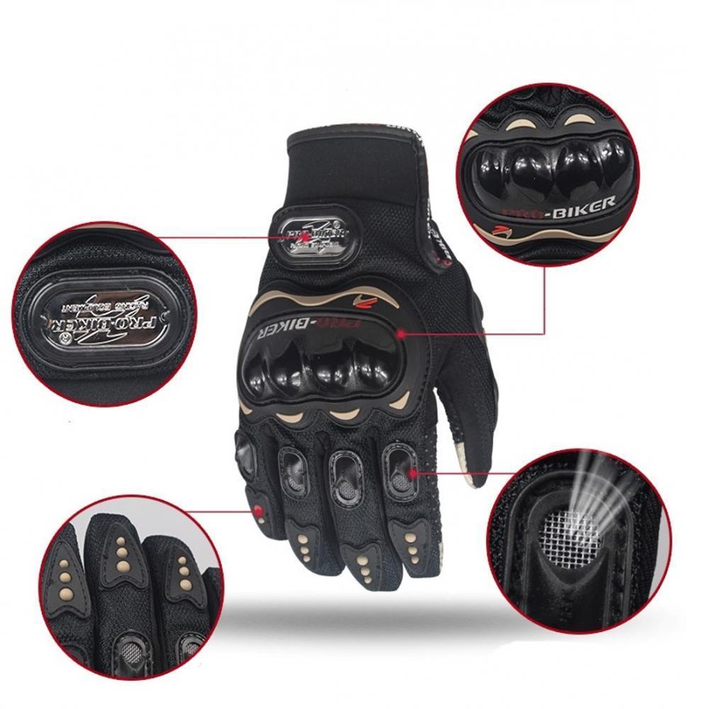 Guantes Para Moto Pro Biker Táctiles Con Protección M img #5