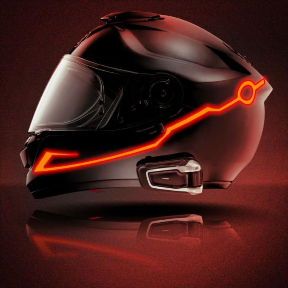 Luz Led Casco Moto Estilo Tron img #2
